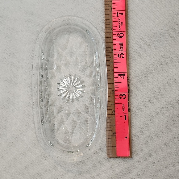 Vintage Fostoria American Relish Tray with Butter Dish - Picture 14 of 16